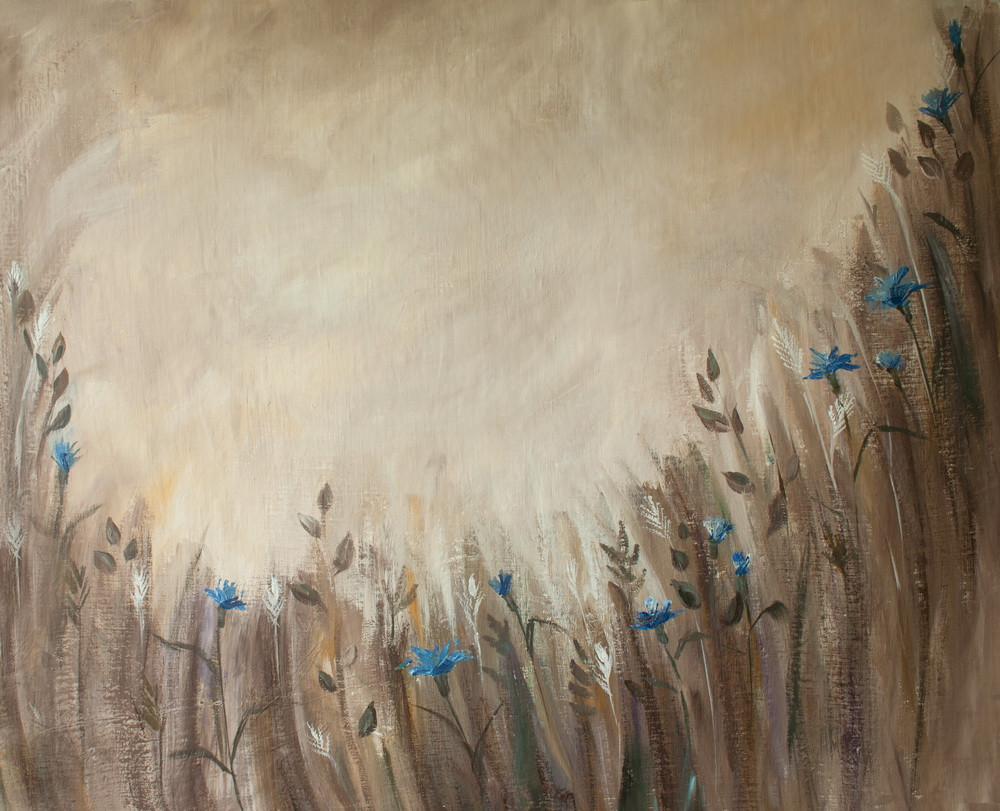 Backdrop "Cornflowers field"