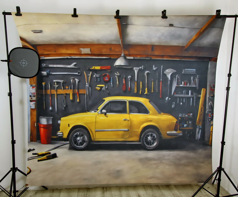Backdrop "Yellow car"