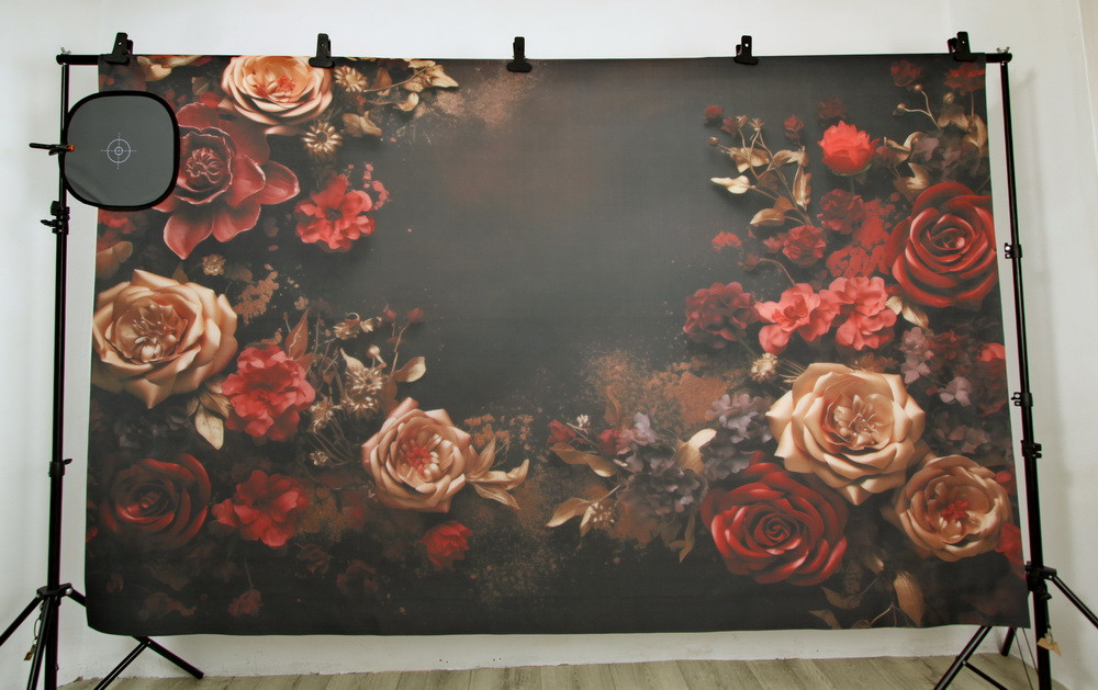 Backdrop "Dark roses 3D"