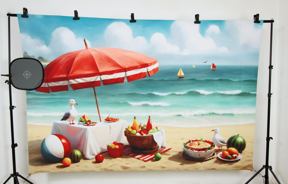 Backdrop "Picnic with gulls"