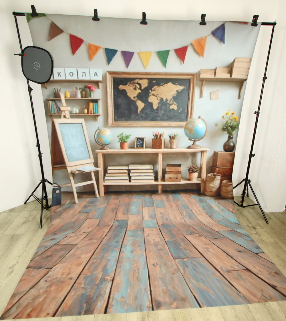 Combined backdrop "Map and easel"