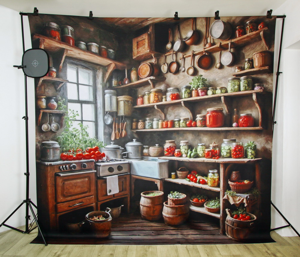 Backdrop "Dark kitchen room"