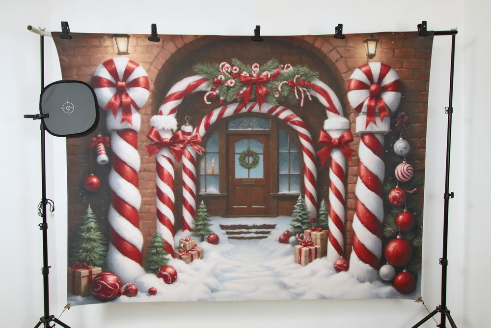 Backdrop "Candy canes arch"