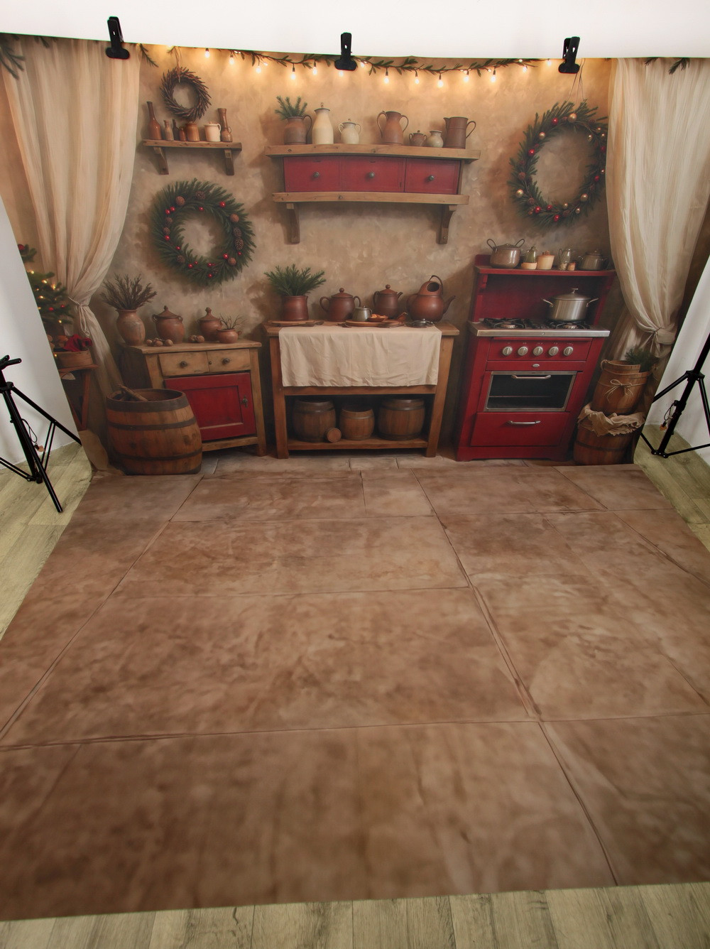 Combined backdrop "Red kitchen"