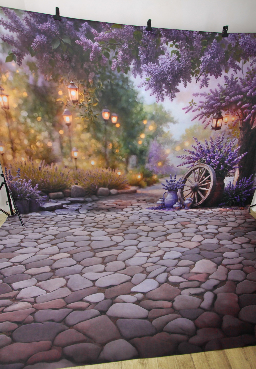 Combined backdrop "Liliac and lavender"