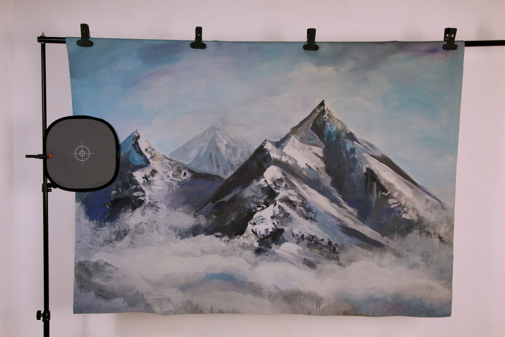 Double sided backdrop "mountains / chocolate"