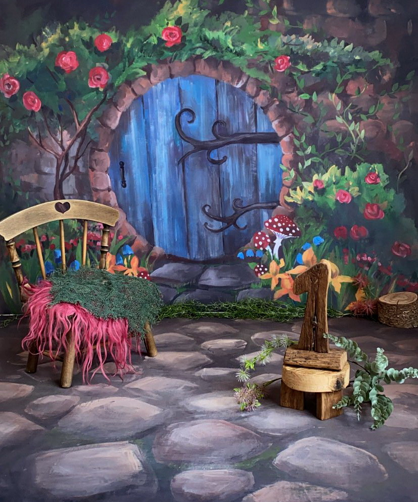 Double sided backdrop "Behind the magic door / Evolution"