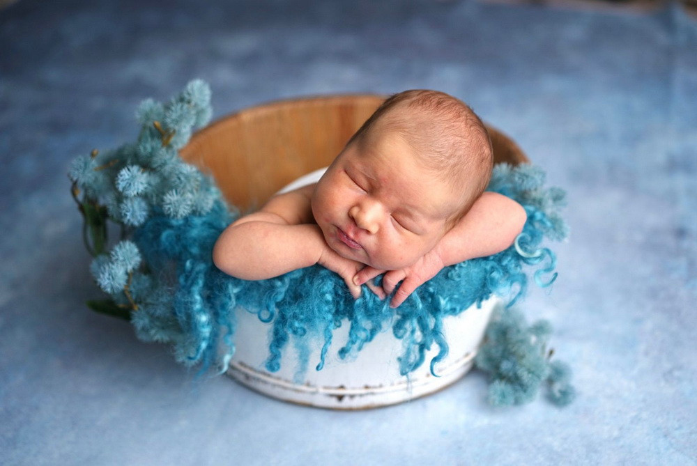 Portrait backdrop "french blue"