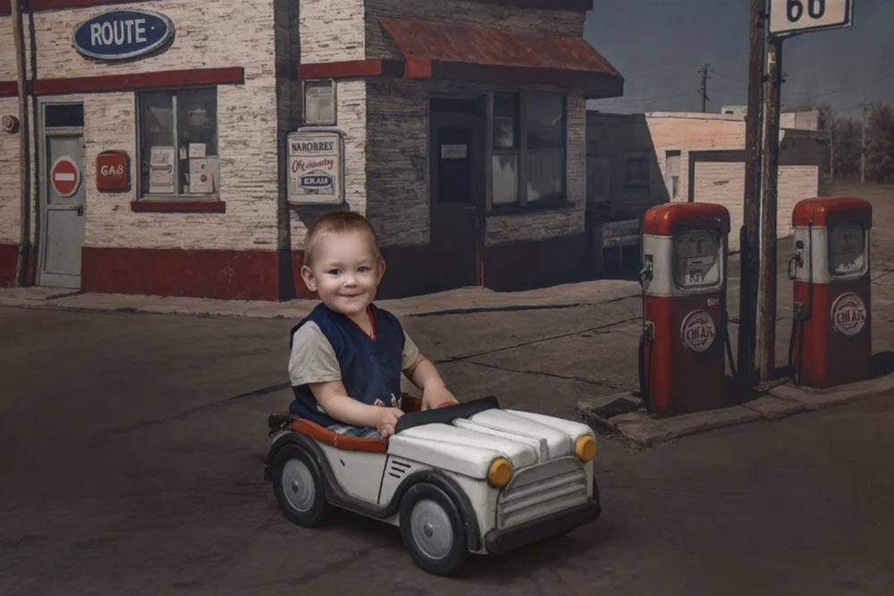 Combined backdrop "Route 66"