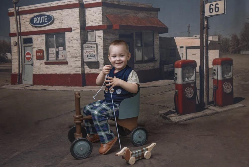 Combined backdrop "Route 66"