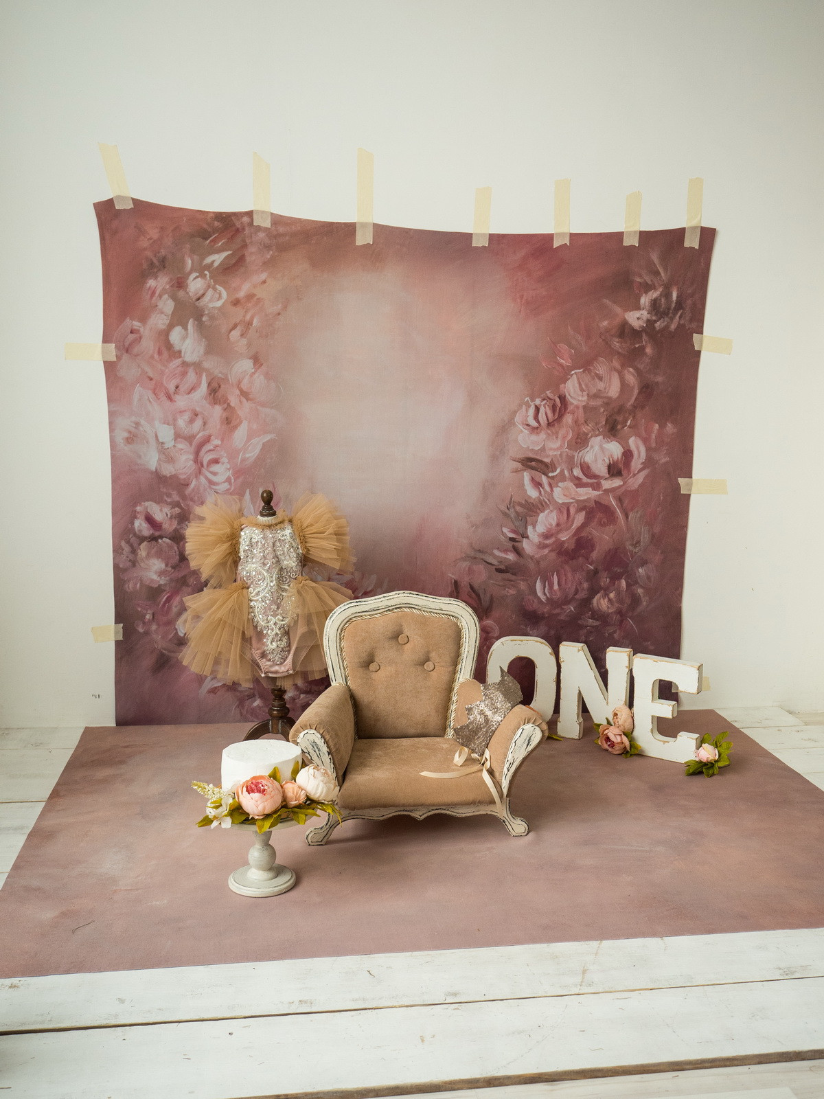 Фотофон двухсторонний "марципан / белая стена" Фотофон двухсторонний "марципан / белая стена"